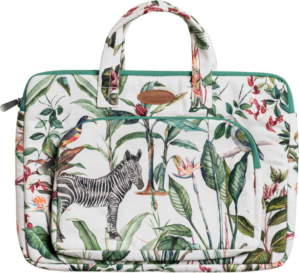 Maison d'Hermine Laptop bag with front pocket Stain and water repellent Cotton canvas