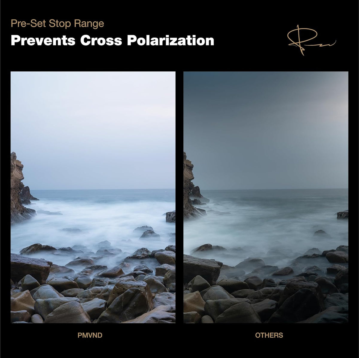 PolarPro 95mm Peter McKinnon Mist VND Camera Filter - 2-5 Stop Variable Neutral Density Lens Filter for DSLR/Mirrorless Pro Video – for Cinematic Shutter Speed Control + Diffusion