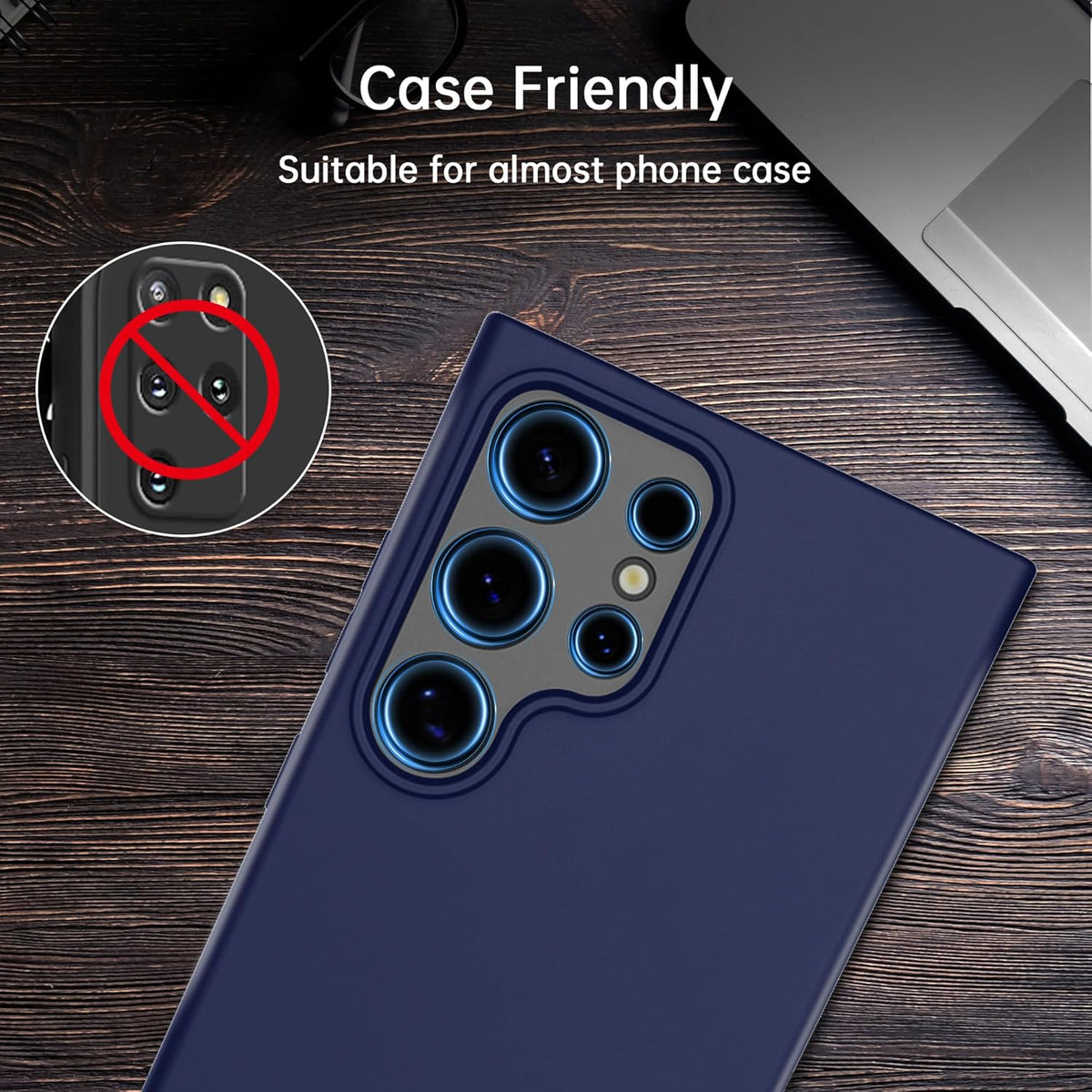 For Samsung Galaxy S25 Ultra Camera Lens Protector, Individual Lens Protector, Ultra HD 9H Tempered Glass Screen Protective Cover, Anti-scratch, Military Grade Drop Protection 2 Set. (Glitter Silver, S25 Ultra)