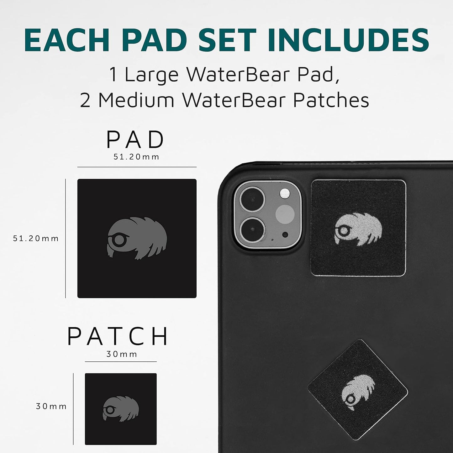 KUVRD Waterbear - Universal Screen Cleaners - Teeny Tiny Cleaning Tools for Your Lenses & Screens - 4-Pack - (4-Pad Sets)