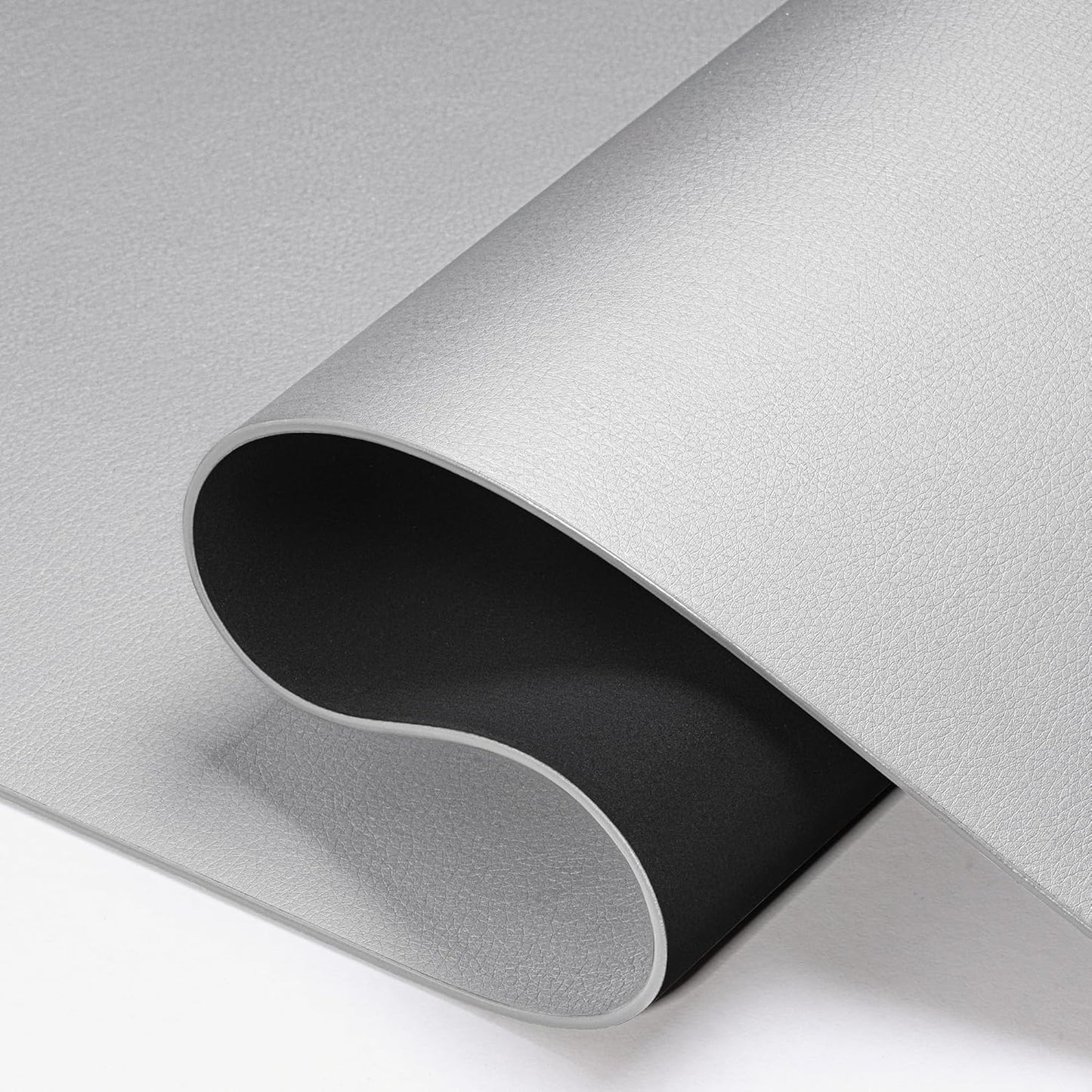 Nekmit Leather Desk Blotter Pad 36 x 20 Inches, Flat, Non-Slip, Waterproof, Gray