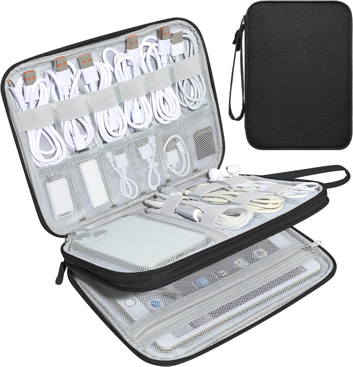 CILLA Electronics Organizer Travel, Travel Cord Organizer Case, Compact Electronics Accessories Bag for Cable, Cord, Charger, Phone