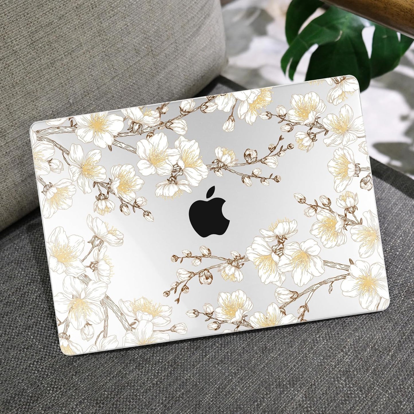 MEEgoodo Case for MacBook Air M4/M3/M2 13.6 inch 2025 2024 2022, Fit Model A3240 A3113 A2681, Compatible with MacBook Air 13 inch, Laptop Hard Shell Case with Keyboard Cover, Cherry Branches