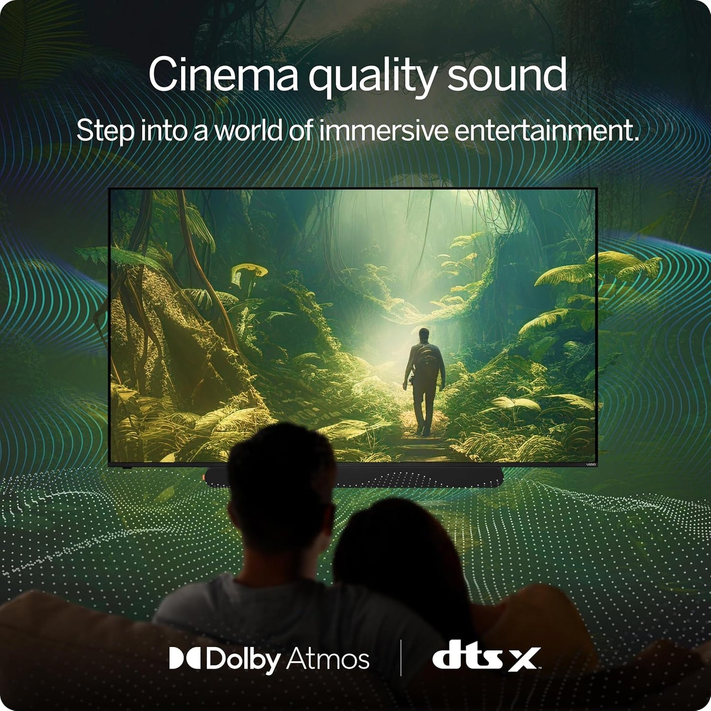 VIZIO 2.1 Soundbar, Wireless Subwoofer w/Dolby Atmos & DTS:X, Bluetooth Speaker, QuickFit™ Compatible – SV210M-08 (New, 2024 Model)