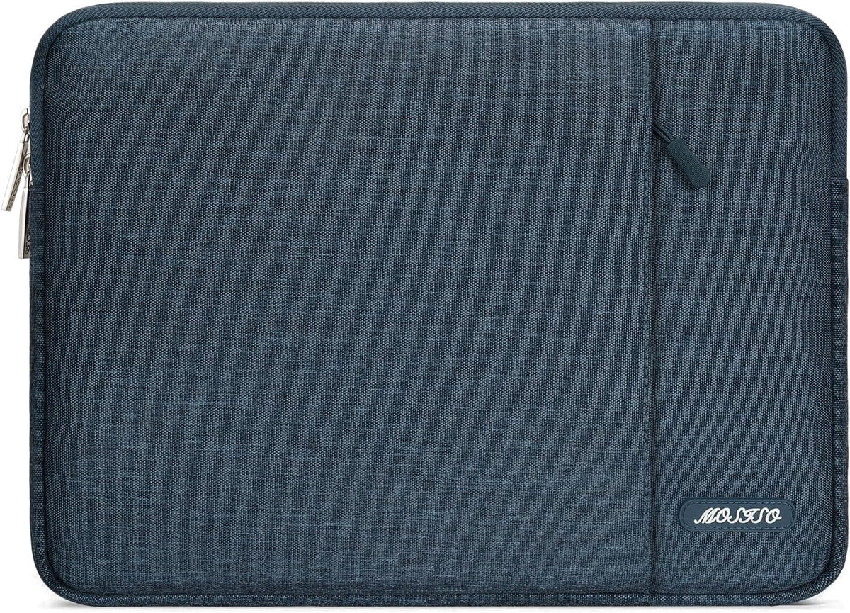 MOSISO Laptop Case 15 inch, 15 inch Laptop Sleeve Compatible with MacBook Air 15 M4 A3241 M3 A3114 M2 A2941 2025 2024 2023,Dell XPS 15,Polyester Vertical Computer Sleeve Bag with Pocket, Haze Blue