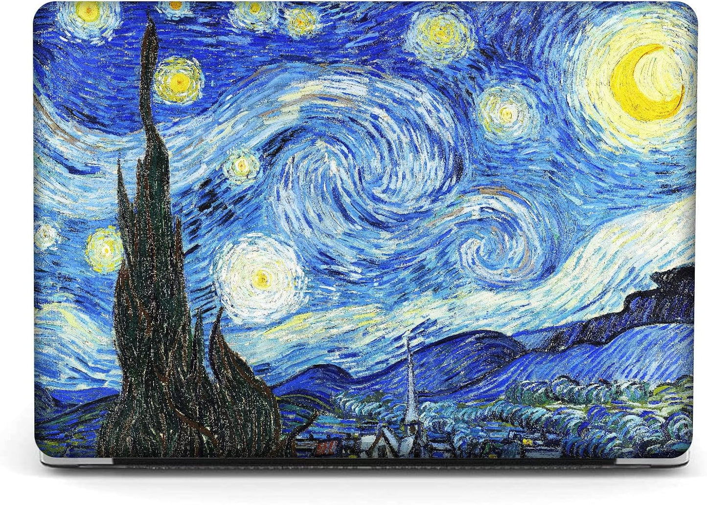 Berkin Arts for MacBook Pro 14 inch Cover A3401 A3185 A3112 A2992 A2918 A2779 A2442 with M4 M3 M2 M1 Chip(2021-2024 Release) Keyboard & Screen Cover Post-Impressionism (The Starry Night by Van Gogh)