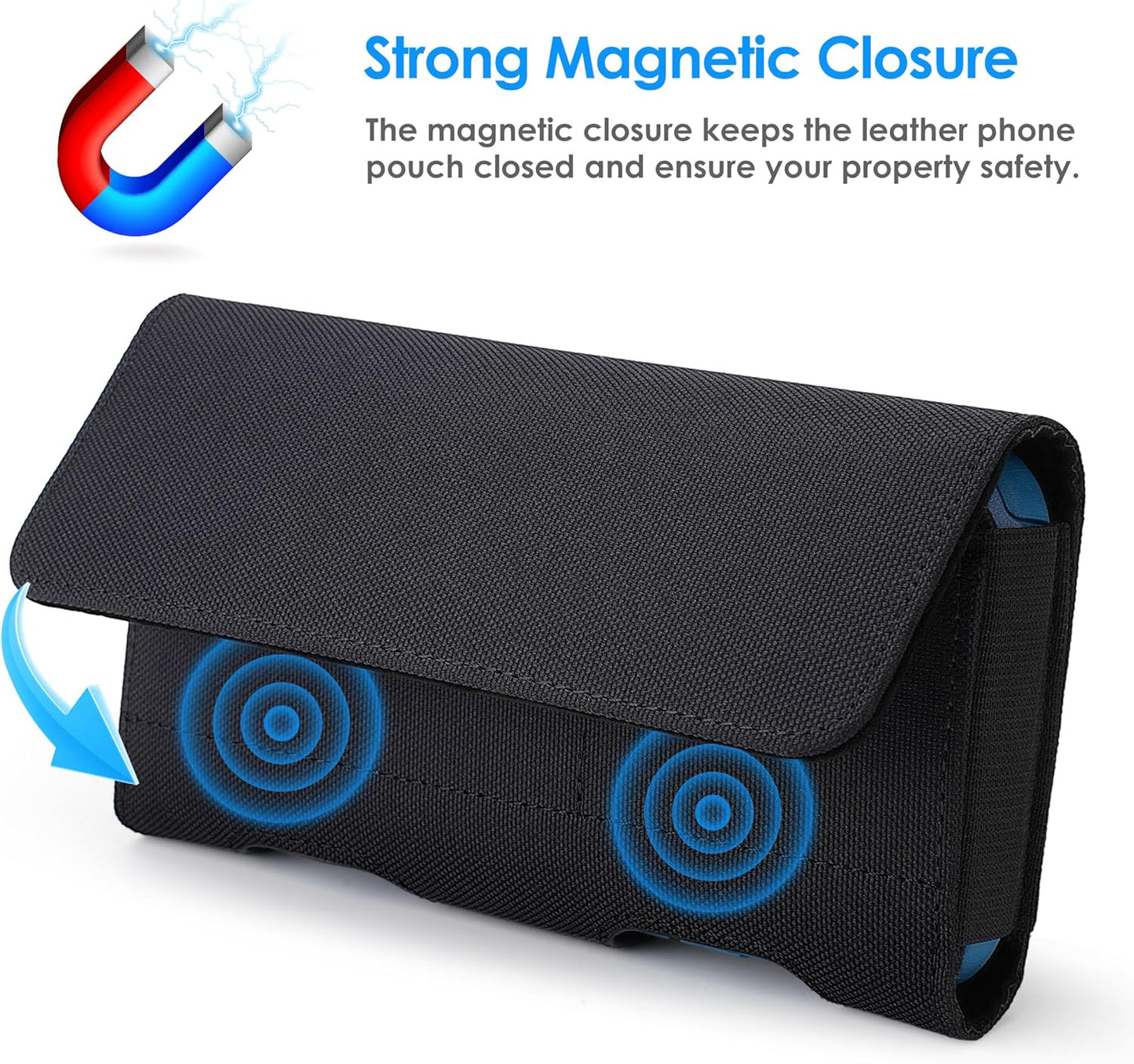 Mopaclle Nylon Phone Holster with Belt Clip for iPhone 17 Pro / 17, iPhone 16 Pro 16,15 Pro 15, iPhone 14, 14 Pro,13 Pro,Samsung Galaxy S25 S24 S23, S22,S21,Premium Cell Phone Belt Holder Pouch Cover